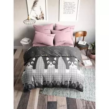 Постельное бельё дуэт «Томас», размер 220х240 см, 145х215 см - 2 шт, 50х70 см - 2 шт