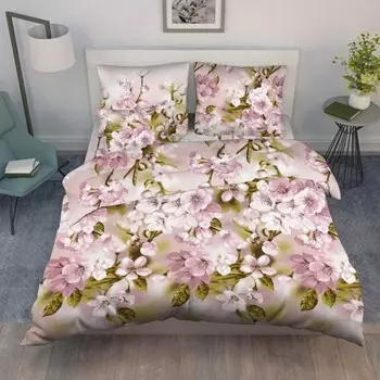 Постельное бельё дуэт «Японское утро», размер 220x240 см, 145x215 см - 2 шт, 70x70 см - 2 шт