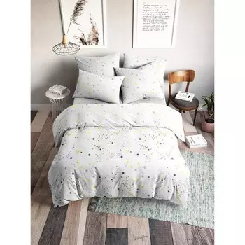 Постельное бельё дуэт «Звездопад», размер 220х240 см, 145х215 см - 2 шт, 50х70 см - 2 шт
