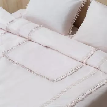 Постельное бельё евро «Адриана», размер 240 х 260 см, 200 х 220 см, 50 х 70 см - 2 шт, цвет пудровый