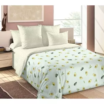Постельное бельё евро «Авокадо», размер 220х240 см, 210х215 см, 70х70 см - 2 шт
