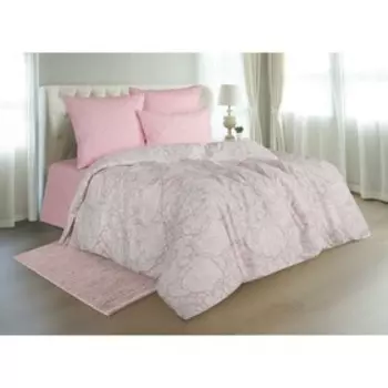 Постельное бельё евро Charm, размер 214х240 см, 215х220 см, 50х70 - 2 шт., цвет розовый