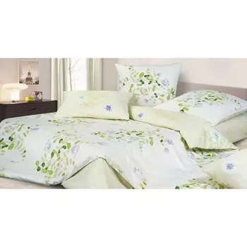 Постельное бельё евро «Цветочный ноктюрн», 220х240 см, 200х220 см, 50х70 см - 2 шт, 70х70 см - 2 шт