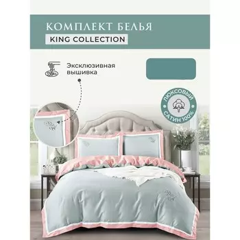 Постельное бельё евро Diva Afrodita King collection, размер 230х250 см, 200х230 см, 50x70 см - 2 шт