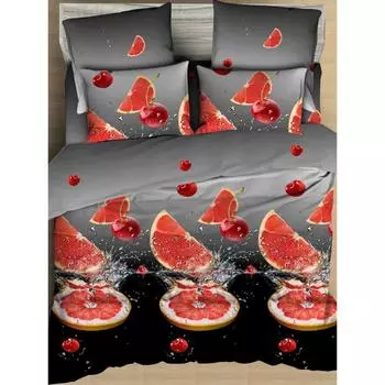 Постельное бельё евро Gold Chris, размер 215x240 см, 200x220 см, 70x70 см - 2 шт, 50x70 см - 2 шт