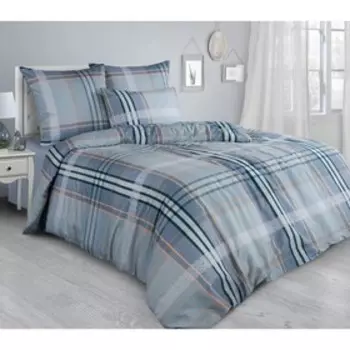 Постельное бельё евро Grace, размер 214х240 см, 215х220 см, 70х70 - 2 шт., цвет серый