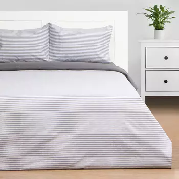 Постельное бельё евро «Этель» Stripes, новосатин