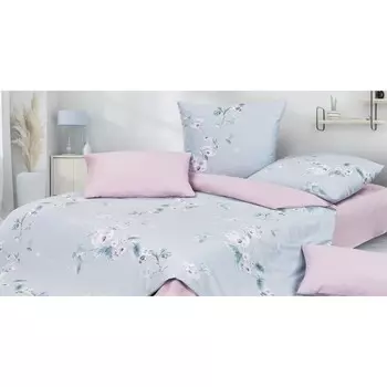 Постельное бельё Евро «Эустома», размер 220х240 см, 200х220 см, 70х70 см - 2 шт, 50х70 см - 2 шт