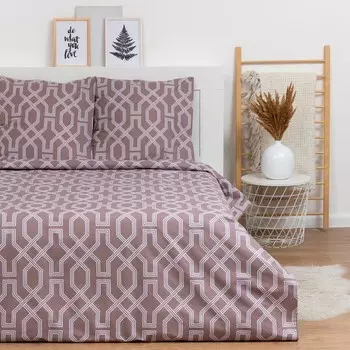 Постельное бельё Евро LoveLife «Римский орнамент»: пододеяльник 200х217см+наволочка 70х70см-2шт, поплин