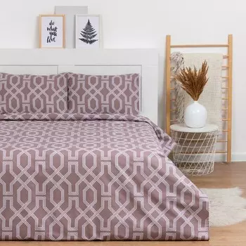 Постельное бельё Евро LoveLife «Римский орнамент»: пододеяльник 200х217см+наволочка 50х70см-2шт, поплин