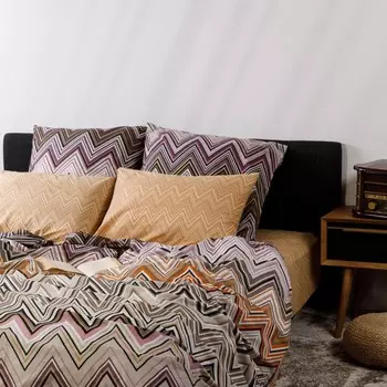 Постельное бельё Евро Luisa de Rizzo Миссони 200х215 см, 240х215 см, 70х70 см 2шт, поплин 110гр хл100%