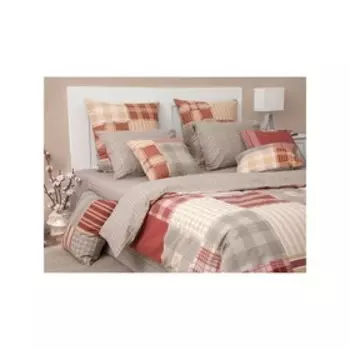 Постельное бельё евро «Манчестер бордо», размер 220x240 см, 210x225 см, 70x70 см - 2 шт, 50x70 см - 2 шт