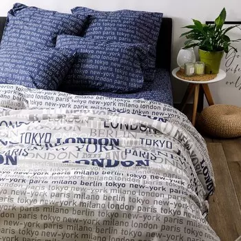 Постельное бельё Евро Ночь Нежна «Милан», 200х215см, 200х215см, 70х70см 2шт, бязь, хлопок, 120 гр