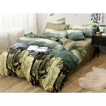 Постельное бельё евро Pure Cotton, размер 220x240 см, 200x220 см, 50x70 см - 2 шт, 70x70 см - 2 шт