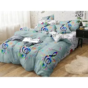 Постельное бельё евро Pure Cotton, размер 220x240 см, 200x220 см, 50x70 см - 2 шт, 70x70 см - 2 шт