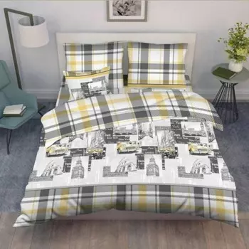 Постельное бельё евро, размер 200х220 см, 200х215 см, 70х70 см - 2 шт