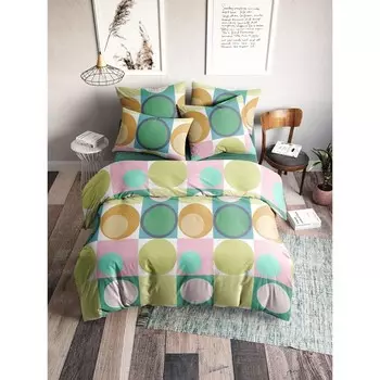 Постельное бельё евро, размер 200х220 см, 175х215 см, 50х70 см - 2 шт