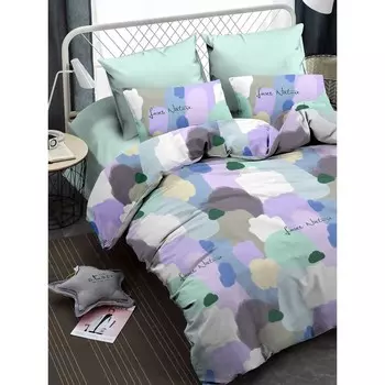 Постельное бельё евро, размер 215x240 см, 200x220 см, 50x70 см - 2 шт, 70x70 см - 2 шт