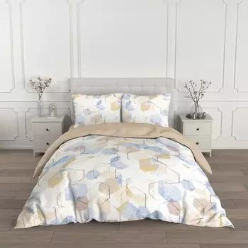 Постельное бельё евро, размер 215x240 см, 200x220 см, 70x70 см - 2 шт