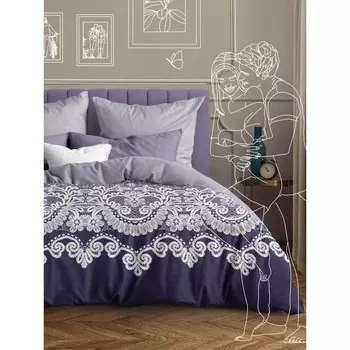 Постельное бельё евро, размер 220х240 см, 215х220 см, 70x70 см - 2 шт