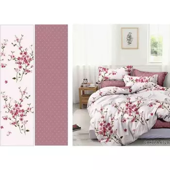 Постельное бельё евро, размер 220x240 см, 200x220 см, 70x70 см - 2 шт