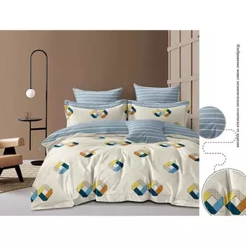 Постельное бельё евро, размер 220x240 см, 200x220 см, 70x70 см - 2 шт