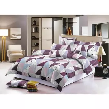 Постельное бельё евро, размер 220x240 см, 200x220 см, 70x70 см - 2 шт