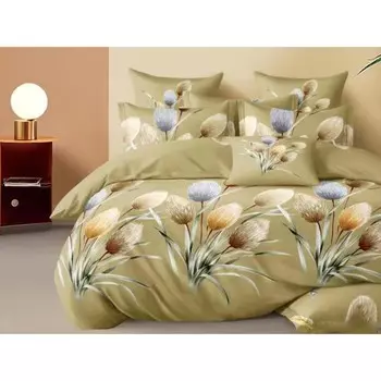 Постельное бельё евро, размер 220x240 см, 200x220 см, 70x70 см - 2 шт