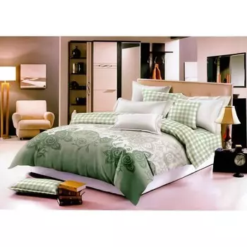 Постельное бельё евро, размер 220x240 см, 200x220 см, 70x70 см - 2 шт