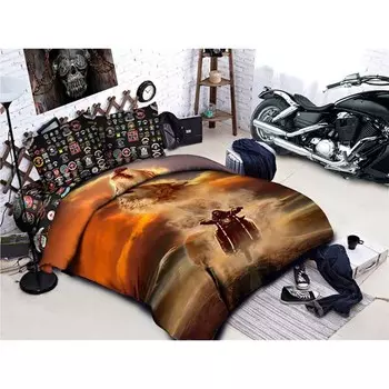 Постельное бельё евро, размер 220x240 см, 200x220 см, 70x70 см - 2 шт