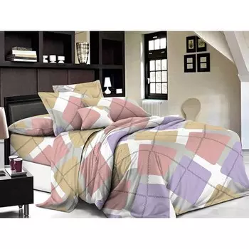 Постельное бельё евро, размер 220x240 см, 200x220 см, 70x70 см - 2 шт