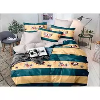 Постельное бельё евро, размер 220x240 см, 200x220 см , 70x70 см - 2 шт