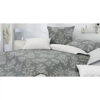 Постельное бельё евро с простынёй на резинке «Делия», размер 180х200х20 см, 200х220 см, 70х70 см - 2 шт, 50х70 см - 2 шт