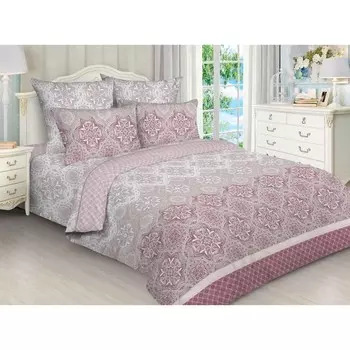 Постельное бельё евро с простынёй на резинке, размер 180x200x20 см, 200x220 см, 70x70 см - 2 шт