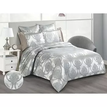 Постельное бельё евро Satin Jacquard, размер 230x250 см, 200x220 см, 50x70 см - 2 шт, 70x70 см - 2 шт