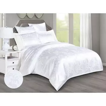 Постельное бельё евро Satin Jacquard, размер 230x250 см, 200x220 см, 50x70 см - 2 шт, 70x70 см - 2 шт