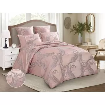 Постельное бельё евро Satin Jacquard, размер 230x250 см, 200x220 см, 50x70 см - 2 шт, 70x70 см - 2 шт