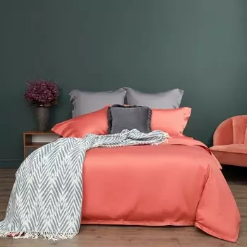 Постельное бельё евро Sofi De Marko «Беллини», размер 240х260 см, 200х220 см, 50х70 см - 2 шт, цвет коралловый
