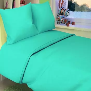 Постельное бельё Galtex, цвет изумрудный, 100х140, 100х150, 40х60см, бязь