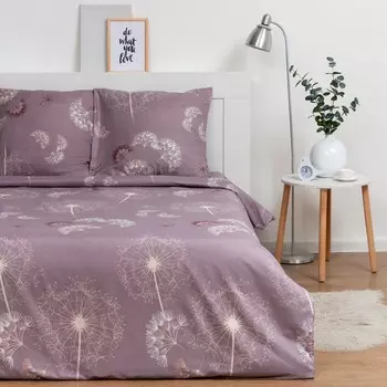Постельное бельё Экономь и Я 1,5 сп «Одуванчики» 147х210 см, 150х215 см, 70х70 см-2 шт, полисатин, 80 г/м²