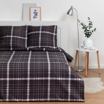 Постельное бельё Экономь и Я 2 сп «Клетка» (вид 2) 175х215 см, 200х215 см, 70х70 см-2 шт, полисатин, 80 г/м²