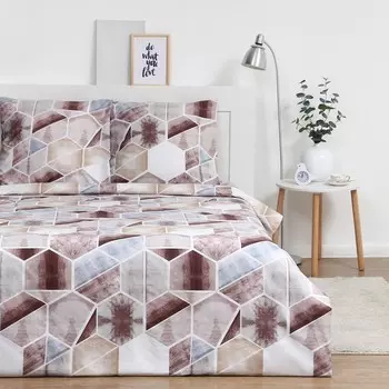 Постельное бельё Экономь и Я 2 сп "Mosaic" 175х215см,180х215см,70х70см-2 шт, полисатин, 80 г/м