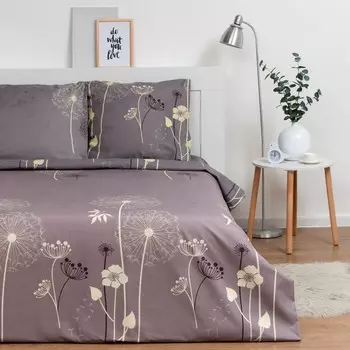 Постельное бельё Экономь и Я 2 сп «Одуванчики» (вид 2) 175х215 см, 200х215 см, 70х70 см-2 шт, полисатин, 80 г/