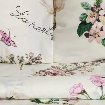 Постельное бельё Экономь и Я 2 сп "Цветущий сад" 175х215см,180х215см,70х70см-2 шт, полисатин, 80 г/м