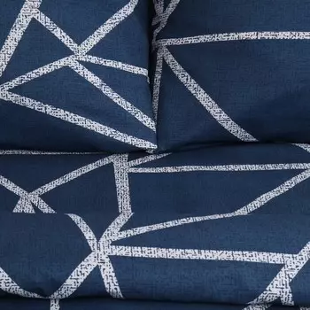 Постельное бельё Экономь и Я евро «Осколки», 200х215см, 200х215см, 70х70см-2 шт, полисатин, 80 г/м