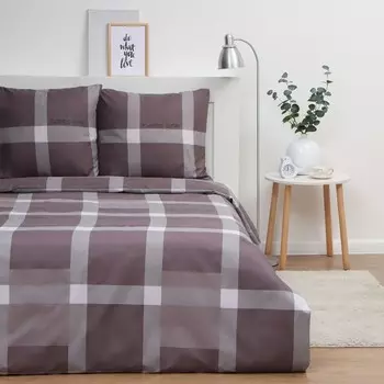 Постельное бельё Экономь и Я евро Square 200х215см, 200х215см, 70х70см-2 шт, полисатин, 80 г/м