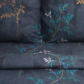 Постельное бельё Экономь и Я 1,5 сп «Веточки», 147х215см, 150х215см, 70х70см-2 шт, полисатин, 80г/м
