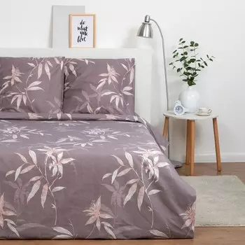 Постельное бельё Экономь и Я евро "Ботаника" 200х215 см,200х215 см,70х70 см-2 шт, полисатин, 80 г/м