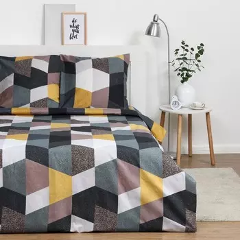 Постельное бельё Экономь и Я 2 сп "Декор" 175х215см,180х215см,70х70см-2 шт, полисатин, 80 г/м