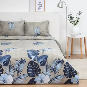 Постельное бельё Экономь и Я 1,5 сп Tropical forest 147*215см,150*215см,50*70см-1 шт, полисатин, 80г/м